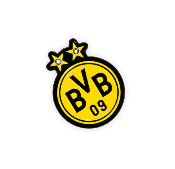 Borussia Dortmund - LED Pin Emblem mit Sternen